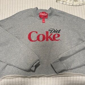 Forever 21 Gray and Red Crew Neck Sweater